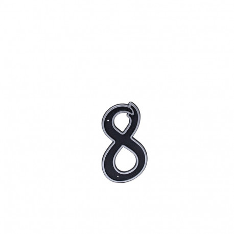 BLASTIC HOUSE NUMBER 8 150MM BLACK