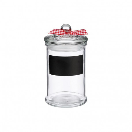 GLASS STORAGE KNOT JAR 15CM 125257
