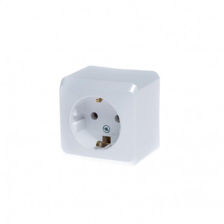 SOCKET OUTLET WITHWHITE SINGLE