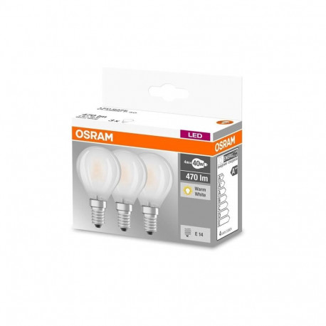 LED BULB GLASS P40 4W E14 WW FR 3PCS 250