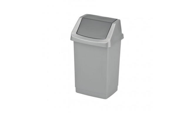 TRASH BIN CURVER CLICK-IT 9L SILVER