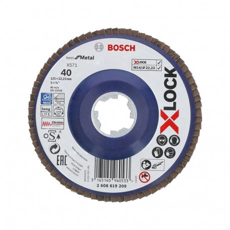 FLAP DISC 125MM 40 Bosch X-LOCK