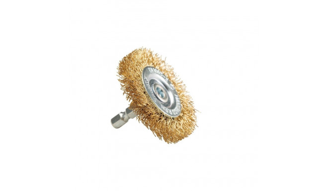 WIRE WHEEL BRUSH (BRASS COATED)
