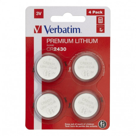 VERBATIM BATERIE LITHIUM CR2430 BLISTER*4 49534