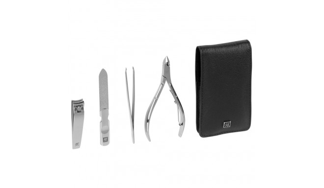 Zwilling Maniküre Pediküre Set 4tlg. mit Nagelknipser, Leder