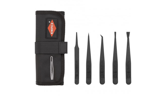 KNIPEX plastist pintsetid ESD 5-osaline