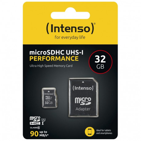 Intenso microSDHC 32GB C10 UHS-I U1 Performance adapter