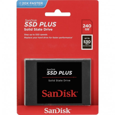 SanDisk SSD Plus           240GB Read 530 MB/s    SDSSDA-240G-G26