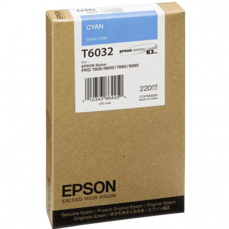 Epson tindikassett tsüaan T 603 220 ml T 6032