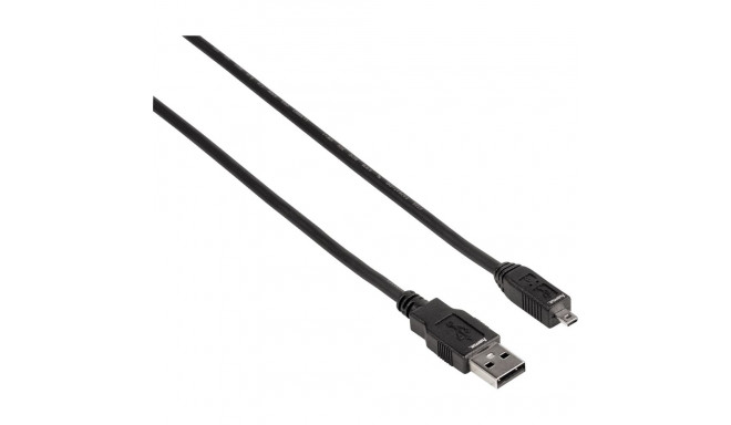 Hama USB 2.0 kaabel B8 pin USB A - mini USB B must 1,8 m