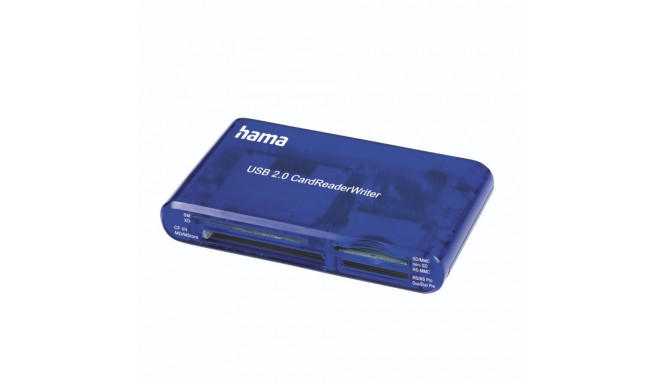 Hama USB 2.0 Multi Card Reader 35 in  1, blue             55348