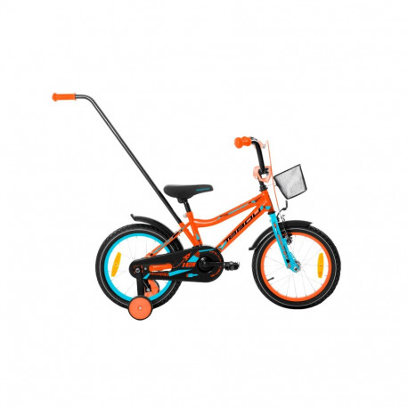 Laste jalgratas TABOU Rocket Alu, 14" oranž-sinine