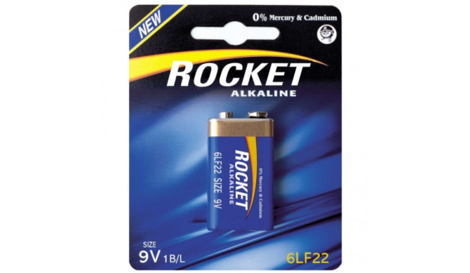 Rocket 6LR22-1BB (9V) Blister Pack 1pcs