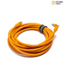 TetherPro USB-C to USB-C 4.6m Right Angle | Orange