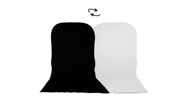 Manfrotto 1.8 x 2.1m must/valge sabaga taust