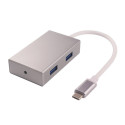 PremiumCord USB-C hub 4x USB3.0 aluminum housing 25cm