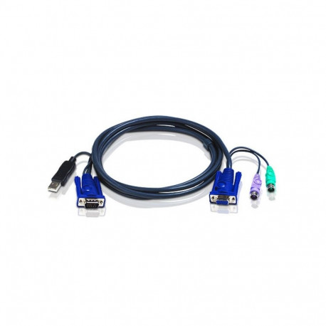 ATEN KVM cable CS-82A/84A/138A/88A, USB on PS/2, 3m