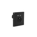 AC WALL SOCKET 230V WITH 2 USB PORT 2.1A, FRENCH SOCKET BLACK LANBERG