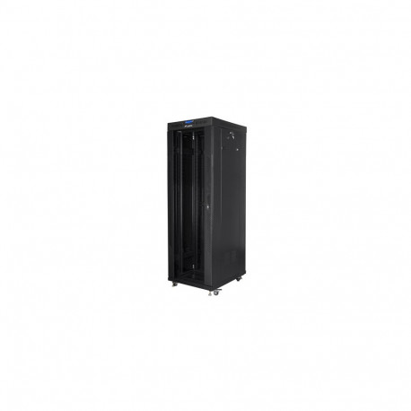 RACK CABINET 19" FREE-STANDING 37U/600X800 (FLAT PACK) WITH GLASS DOOR LCD BLACK LANBERG V2