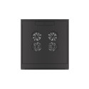 RACK CABINET 19" WALL-MOUNTED 4U/600 WITH GLASS DOOR BLACK LANBERG (ASSEMBLED)