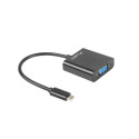 USB-C(M) 3.1->VGA(F) ADAPTER CABLE 15CM BLACK LANBERG
