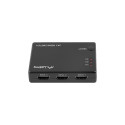 SWITCH VIDEO LANBERG 3X HDMI BLACK + MICRO USB PORT + REMOTE CONTROLLER