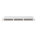PATCH PANEL 24 PORT 1U 19" CAT.6A FTP WITH CABLE ORGANIZER SHIELDED GREY LANBERG