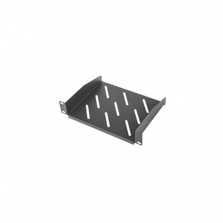 Lanberg shelf 10" Fixed 1U/254x180mm 20kg, black