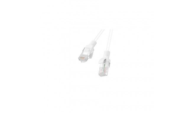 PATCHCORD CAT.5E UTP 1.5M WHITE FLUKE PASSED LANBERG