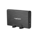 EXTERNAL HDD/SSD ENCLOSURE NATEC RHINO SATA 3.5" USB 3.0 ALUMINUM BLACK