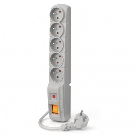 SURGE PROTECTOR ACAR F5 1.5M 5X FRENCH OUTLETS GREY