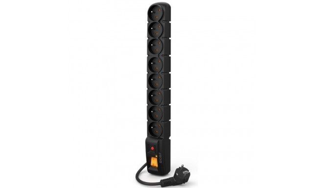 ACAR liigpingekaitse S8 3M 8x Prantsuse pistikupesaga, must