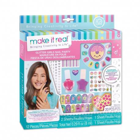 MAKE IT REAL Sädelev Maniküürikomplekt Glitter Girls Nail Party
