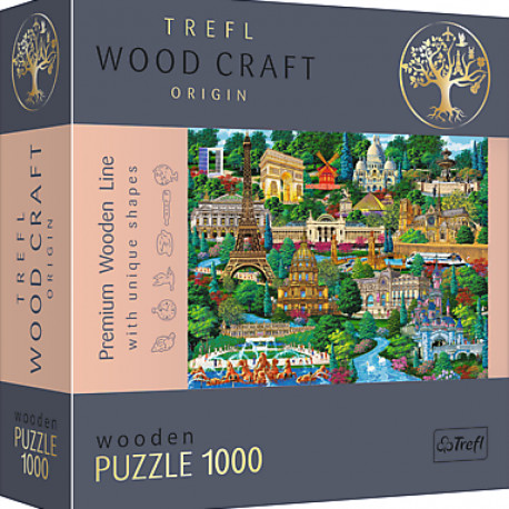 TREFL wooden puzzle Famous places in France 1000 pcs