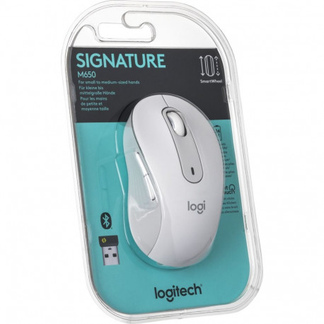 Myszka Logitech M650 bezprzewodowa biała