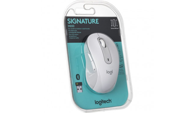 Myszka Logitech M650 bezprzewodowa biała