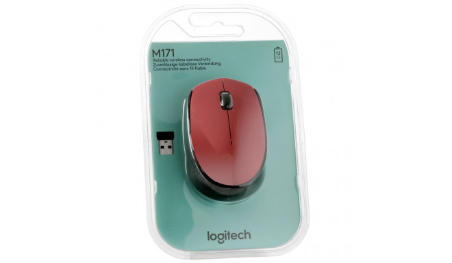 Logitech juhtmevaba hiir M171, punane