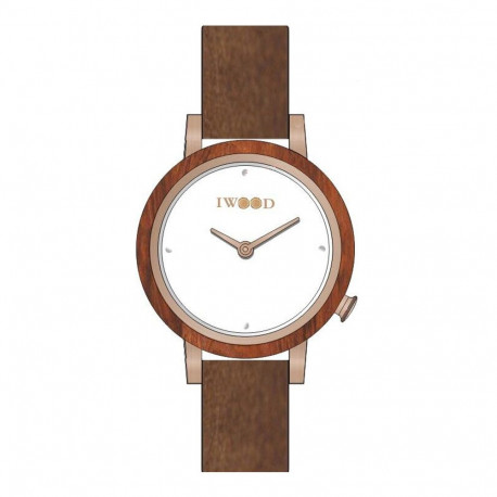 Iwood Real Wood Ladies Watch IW18443002