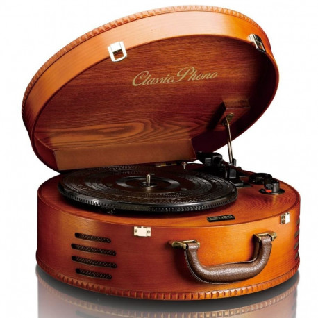 Retro turntable PC encording speakers Lenco, brown