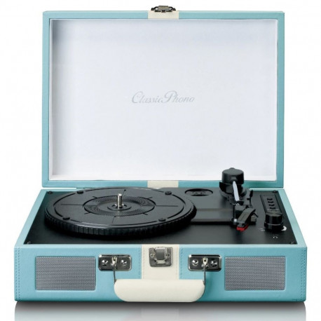 Turntable with bluetooth reception and built in speakers Lenco, blue-white