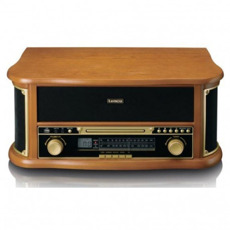 Retro-muusikakeskus vinüülplaadi- ja kassetimängijaga Lenco TCD2551WD