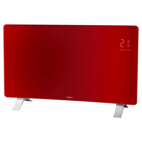 Smart wi-fi glass convection heater Sencor, red