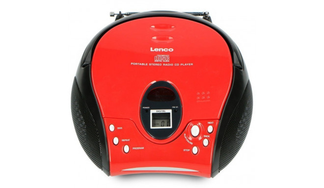 CD-raadio Lenco SCD24R, punane ja must