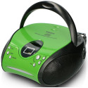 CD-raadio Lenco SCD24GB, roheline/must