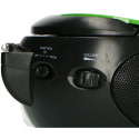 Portable stereo FM radio with CD player Lenco, green-black
