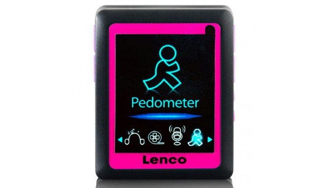 MP3/4 player with pedometer EN 4GB Lenco, pink