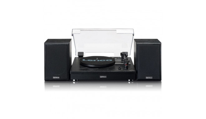 Vinüülplaadimängija 2 kõlari ja BT ühendusega Lenco LS101BK, must