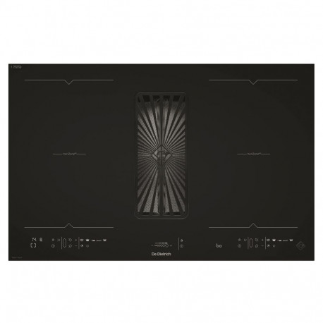 Induction cooking with integrated hood