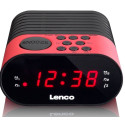 FM alarm clock radio with sleep timer and double alarm function Lenco, pink