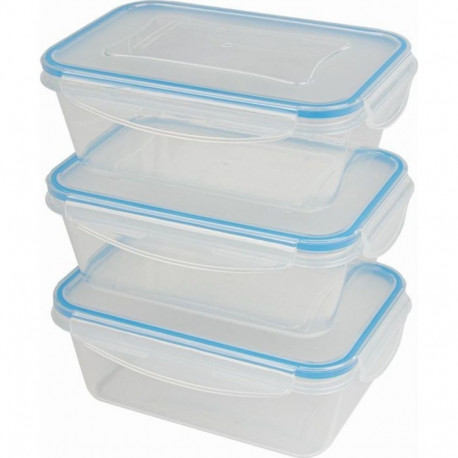 Set of 3 Plastic fresh food containers Classbach